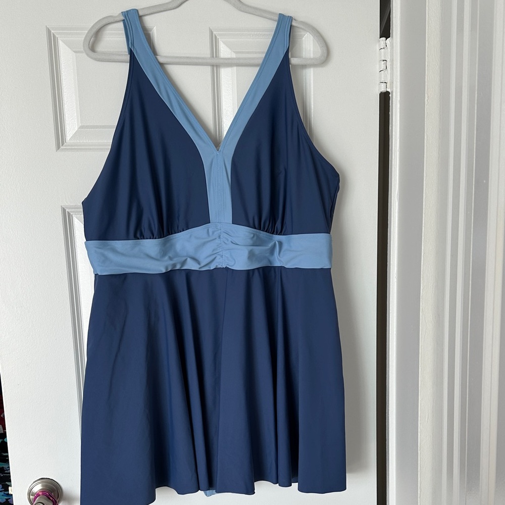 Blue and Light Blue Sleeveless Dress